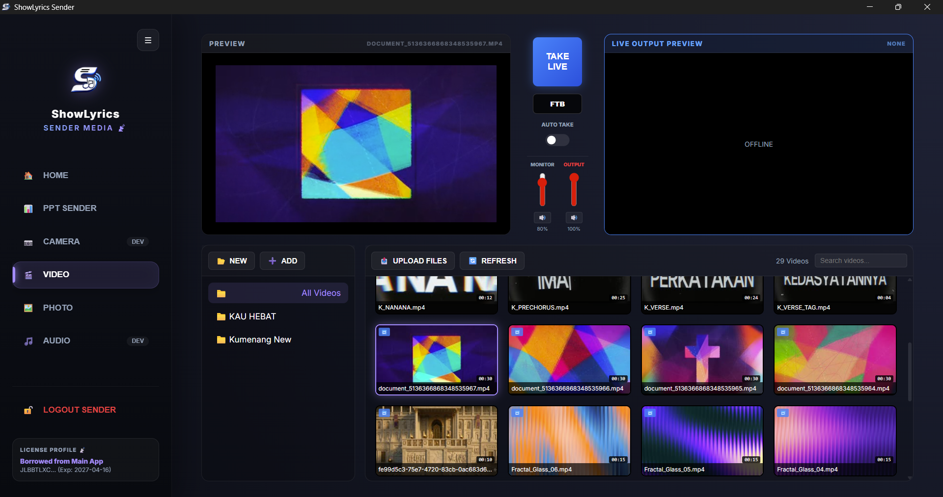 Video streaming casting